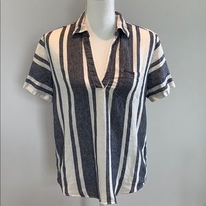 J Crew Linen Short Sleeve Shirt